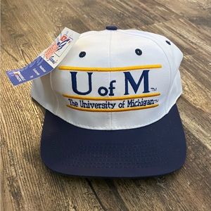 Vintage 1990s The University Of Michigan Snapback Hat By The Game